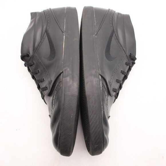 Nike Zoom Air Stefan Janoski BLACK Leather Mens 14 Mid PRM Wingtip 472679-001 - Picture 8 of 12